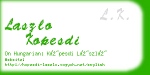 laszlo kopesdi business card